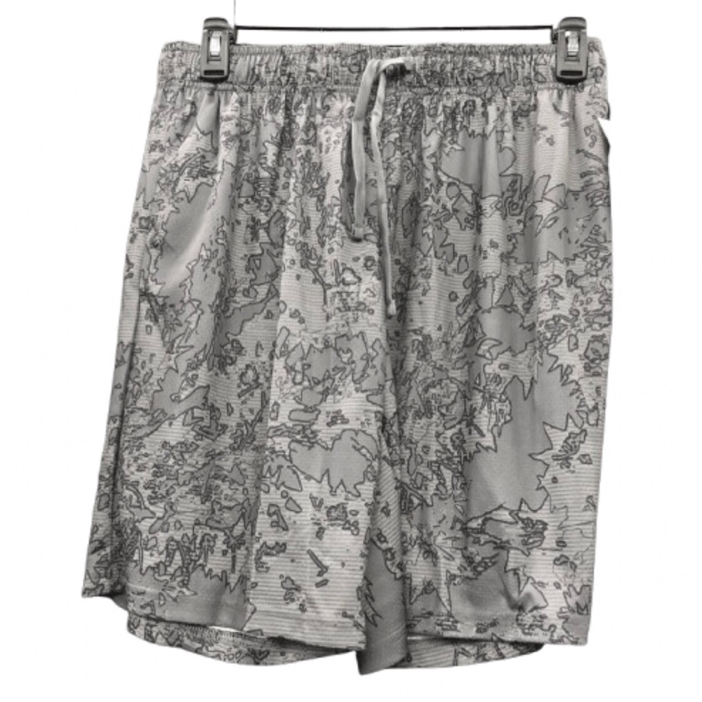 🧩$7🧩NEW ATHLETIC WORKS Active Mesh Shorts Medium Gray Print 9" Inseam Men’s